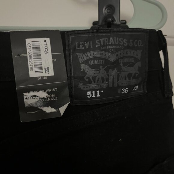 Levis black slim fit mens jeans - Picture 5 of 5